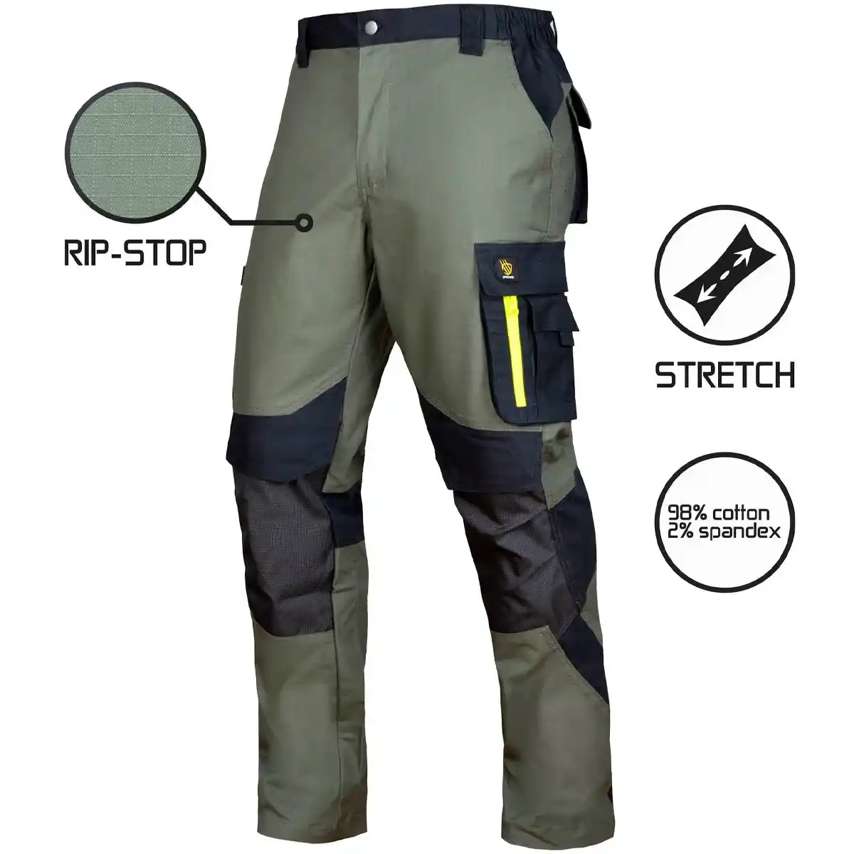 Штани робочі PROCERA ULTRATECH RIP-STOP STRETCH GREEN